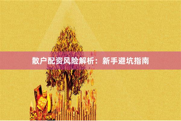 散户配资风险解析:新手避坑指南